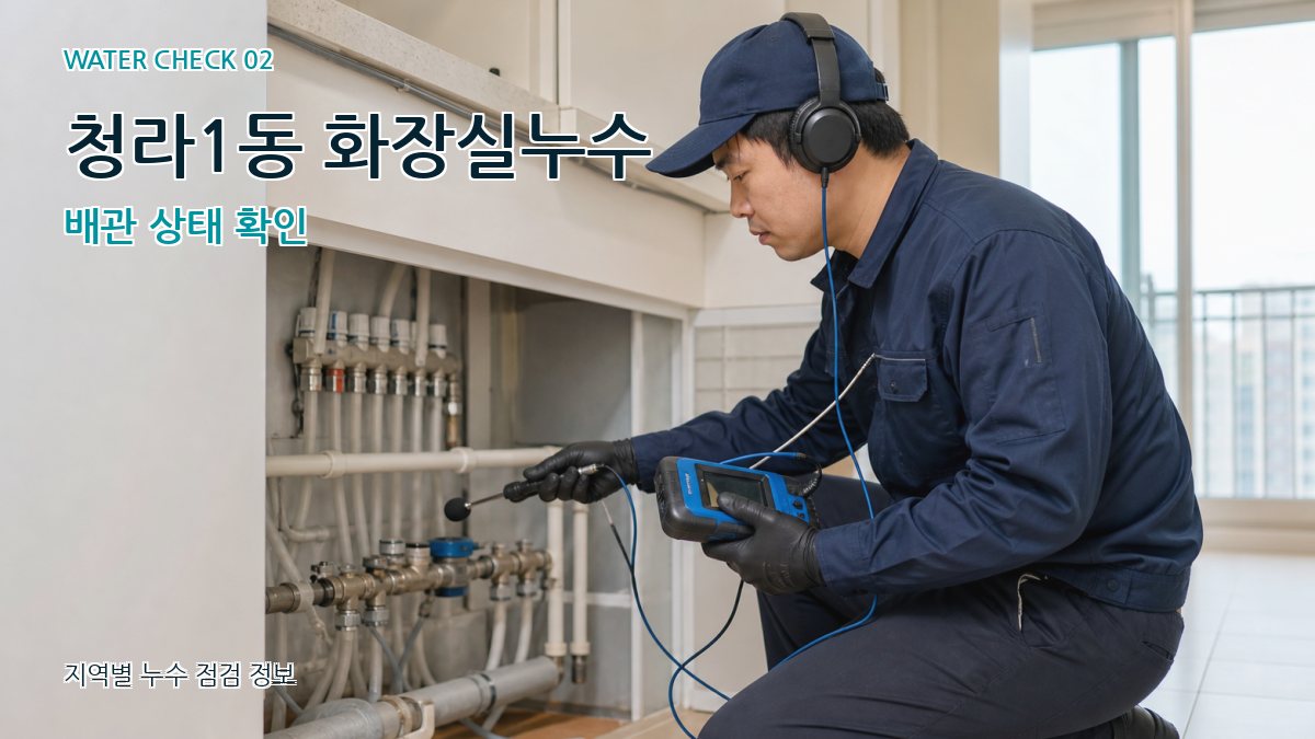 청라1동 화장실누수 누수탐지 이미지