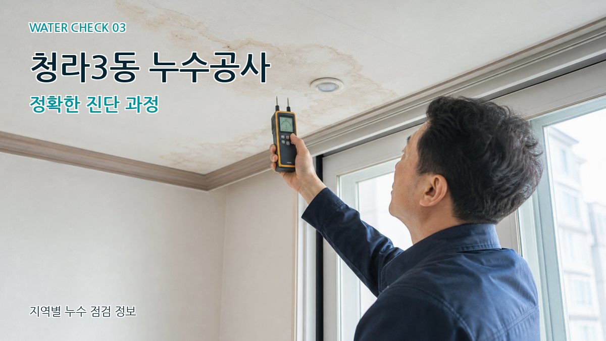 청라3동 천장누수 누수탐지 이미지