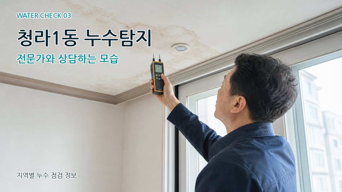 청라1동 천장누수 누수탐지 이미지