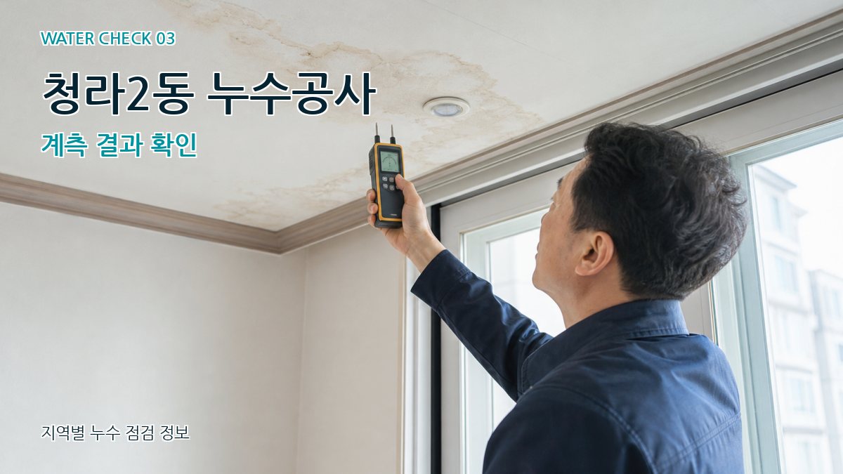 청라2동 천장누수 누수탐지 이미지