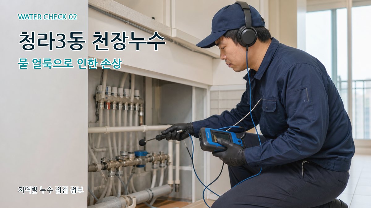청라3동 화장실누수 누수탐지 이미지