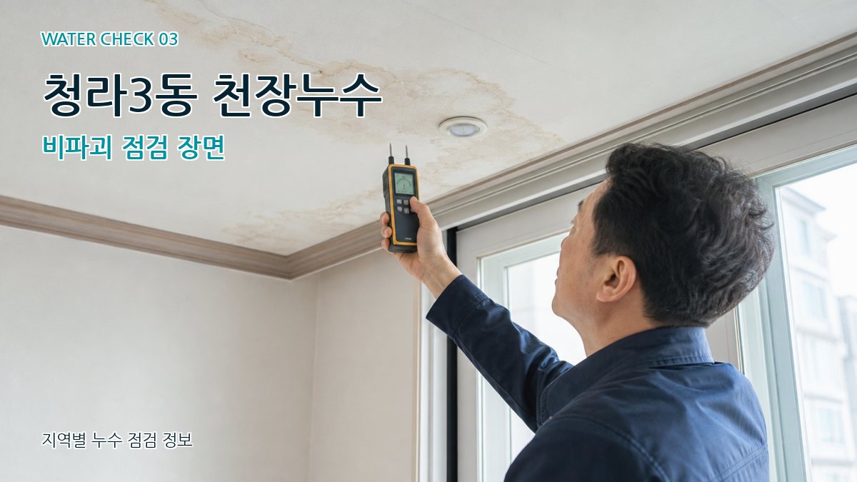 청라3동 천장누수 누수탐지 이미지