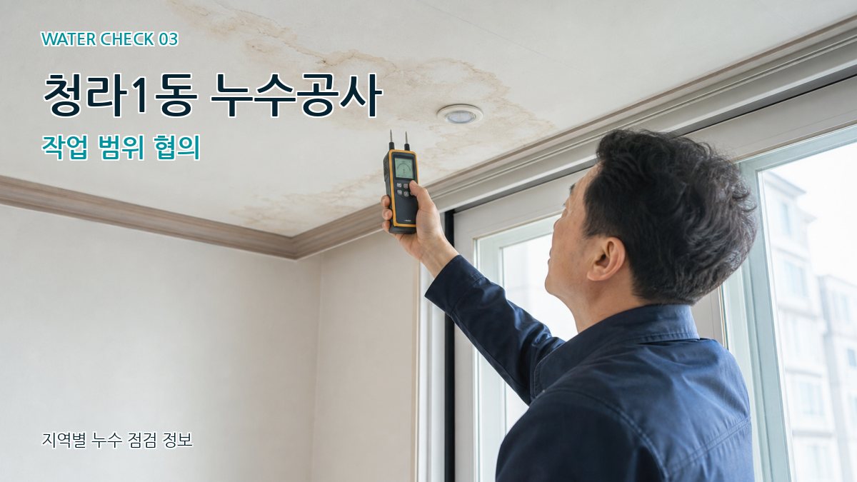 청라1동 천장누수 누수탐지 이미지