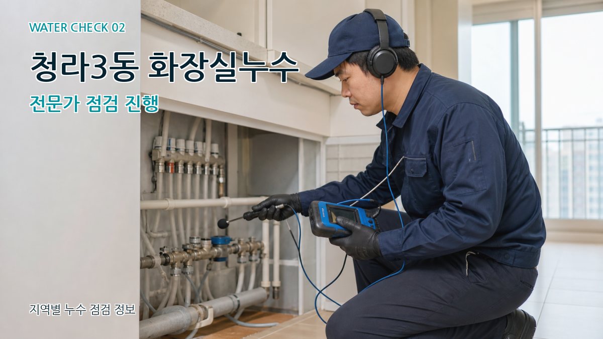 청라3동 화장실누수 누수탐지 이미지