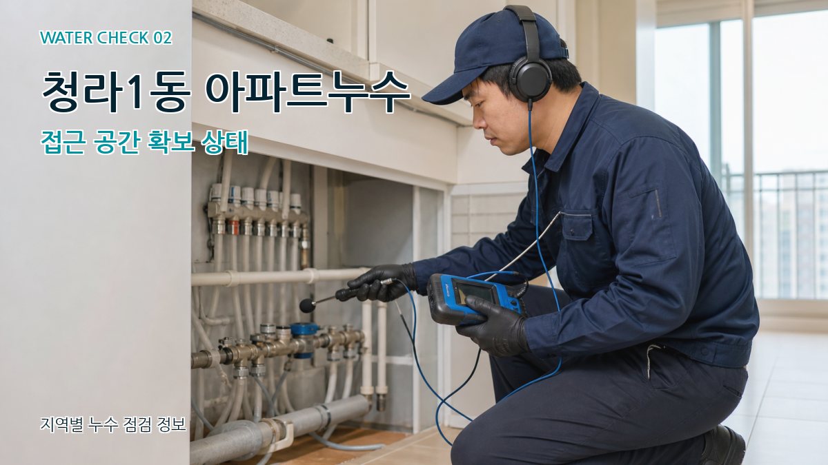 청라1동 화장실누수 누수탐지 이미지