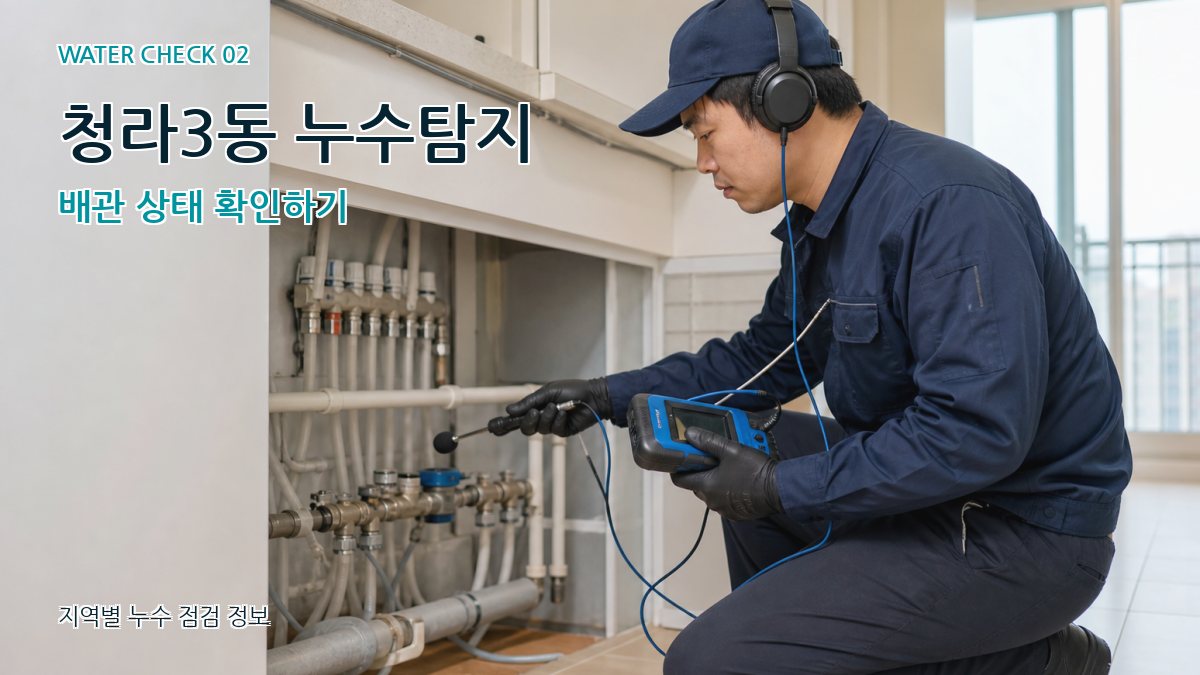 청라3동 화장실누수 누수탐지 이미지