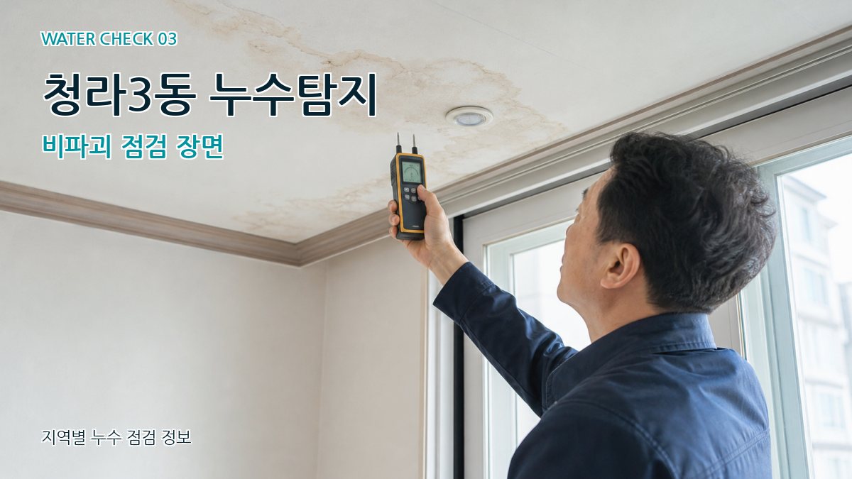 청라3동 천장누수 누수탐지 이미지