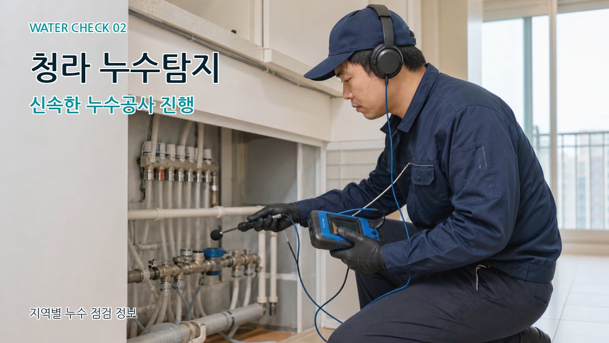 청라1동 화장실누수 누수탐지 이미지
